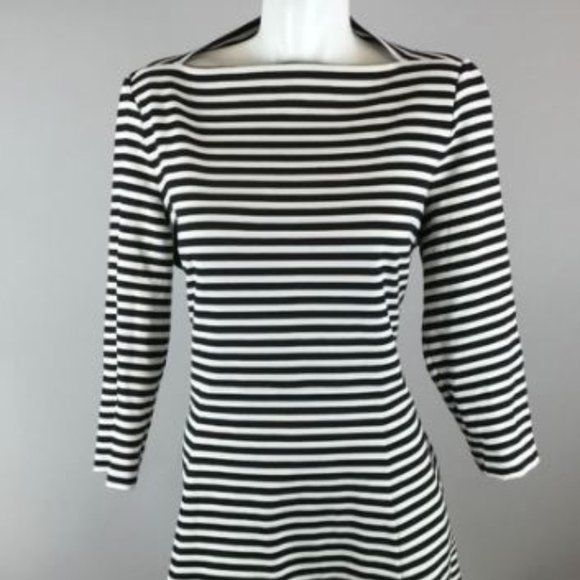 Kate Spade Dress Stripe Black White Size XS - Picture 7 of 16